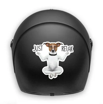 Для наклейки на шлем мотоцикла just relax dog съемная наклейка 1 шт  5