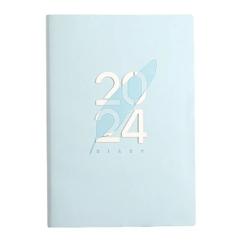 Дневник 2024 года, дневник формата А5, ежедневник формата А5, блокнот-планировщик для рождественского подарка, Дневники на день рождения на 2024 год, синий, прочный, простой в использовании  4