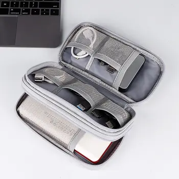 Дорожная портативная сумка для хранения цифровых продуктов, органайзер для USB-кабеля для передачи данных, сумка для кабеля гарнитуры, сумка для зарядки, шкатулка для сокровищ  5