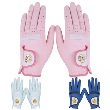 Дышащие женские перчатки для гольфа, удобные мягкие перчатки для любителей гольфа в любую погоду  3