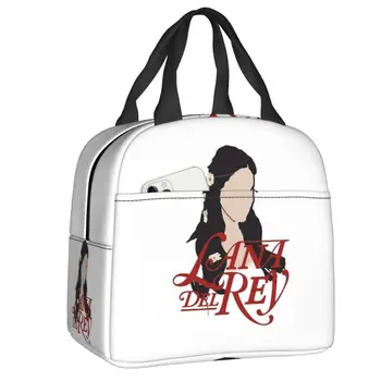 Женская сумка-тоут с логотипом Lana Del Rey, переносной холодильник, Термальный ланч-бокс для еды, Работа, Школа, путешествия  5