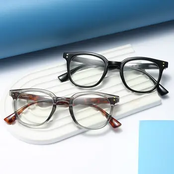 Женские очки для чтения с синим светом; очки в круглой оправе из ПК; Urltra-Легкая защита глаз; Мужские Элегантные удобные очки  3