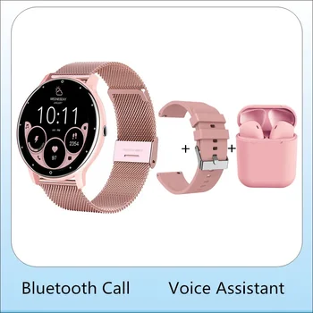 Женские Умные Часы, Голосовой помощник по вызову Bluetooth, Пользовательский Циферблат, 1,39-дюймовый Сенсорный экран, Корейская поддержка Смарт-часов 2023  5