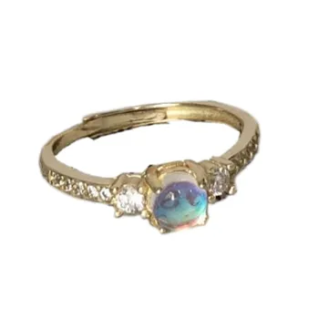 Женское кольцо с бриллиантом из Лунного камня BOCAI 2021, 100% Серебро 925 пробы, 14-каратное Золотое Модное Женское кольцо  10