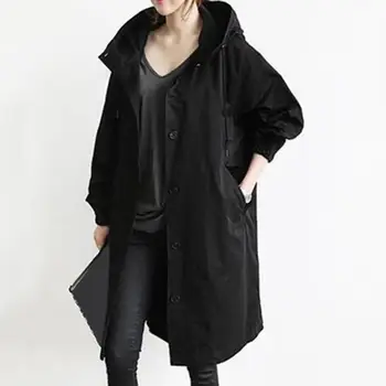 Женское теплое зимнее пальто, женская однотонная куртка, Элегантные тренчи больших размеров, легкие ветрозащитные куртки для женщин, двойные  4