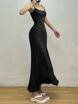 Женское элегантное платье Макси с цветочным принтом и V-образным вырезом Y2K, винтажное вечернее платье без рукавов в стиле бохо, клубная одежда  3