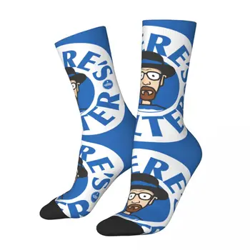 Забавные мужские носки Happy Where's Walter, винтажные бейсбольные носки Harajuku, спортивные носки в стиле хип-хоп, новинка, бесшовные носки Crew Crazy с подарочным принтом  5