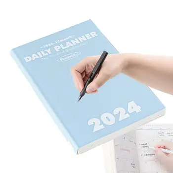 Записная книжка на 2024 год С расписанием на весь год, ежедневник и временная шкала Libertas, еженедельный план, эффективность школьного офиса  5