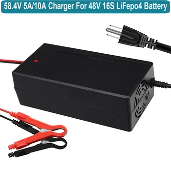Зарядное Устройство 48V 10A для Литий-Железофосфатной Батареи/Lifepo4, 58,4 V 10A 467W с Системой множественной защиты Охлаждающего Вентилятора  5