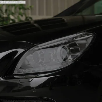 Защитная Пленка Для Автомобильных Фар Mercedes Benz SLK Class R172 SLC С Дымчато-Черным Оттенком, Виниловая Прозрачная Наклейка TPU  5