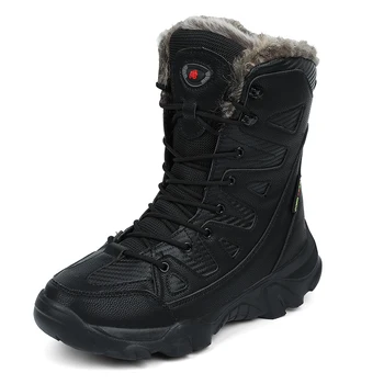 Зимние мужские ботинки, плюшевые и теплые зимние ботинки, спортивная обувь, ботильоны, армейские ботинки для пустыни на открытом воздухе, большие размеры 39-46  4