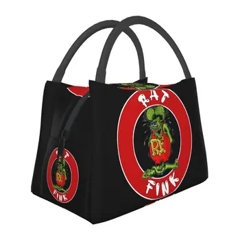 Изготовленная на заказ сумка для ланча с анимацией Rat Fink, анимация Rat Fink, женский термоохладитель, изолированный ланч-бокс для поездок в офис  5
