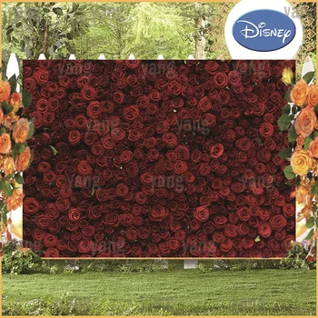 Изготовленная на Заказ цветочная стена из искусственных красных роз, Романтический фон для оформления свадьбы, юбилея, вечеринки по случаю дня рождения, украшение фона для фотографий  5