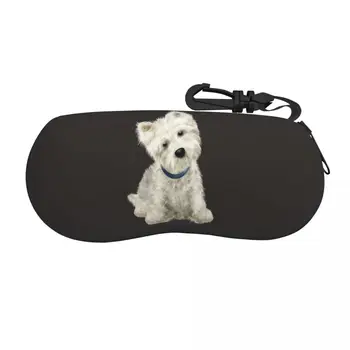Изготовленный на заказ милый футляр для очков для собак Вест Хайленд Уайт Терьер, модный футляр для очков для щенков Вестиэсти, Защитная коробка для солнцезащитных очков  5