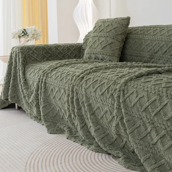 Искусственное кашемировое покрывало для дивана в скандинавском стиле, Вязаный плед, покрывало с кисточками, Золотое одеяло на осень и зиму  5