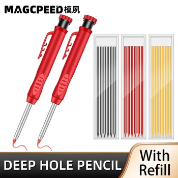 Карандаши Твердый плотницкий карандаш для разметки глубоких отверстий 2,8 мм Scriber Механический карандаш для рисования Scriber Refill Красный Черный  1