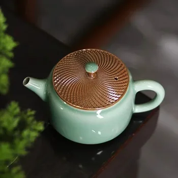 Китайский бытовой чайный сервиз из чистого кунг-фу цвета Морской волны ручной работы, Китайский чайный сервиз Productos Chinos Tea Set  5