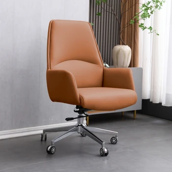 Кожаные кресла для гостиной, офисные Ленивые Металлические стулья для гостиной, современная роскошная домашняя мебель Sedie Da Soggiorno WK50LC  10