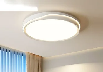 Комнатная лампа в светло-кремовом стиле для спальни, простая современная лампа в гостиной, светодиодный потолочный светильник для кабинета  5