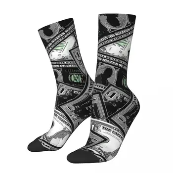 Компрессионные носки Happy Funny для мужчин Money Vintage Harajuku Money в стиле хип-хоп с оригинальным рисунком Crew Crazy Sock с подарочным принтом  5
