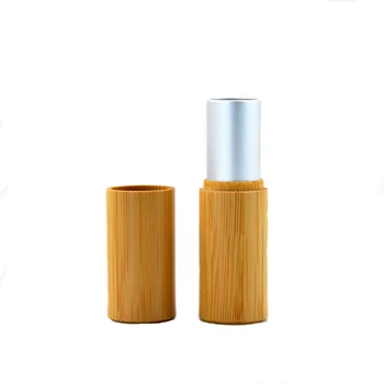 контейнеры для бальзама для губ 5 мл Золотой Серебряный бамбуковый тюбик для губной помады тюбик для губной помады empy объемная косметическая упаковка  4
