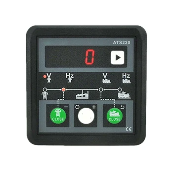 Контроллер автоматического переключения передач ATS220, двойной выключатель питания, Регулируемые параметры, 4-значный светодиодный дисплей, Водонепроницаемый дизайн.  5