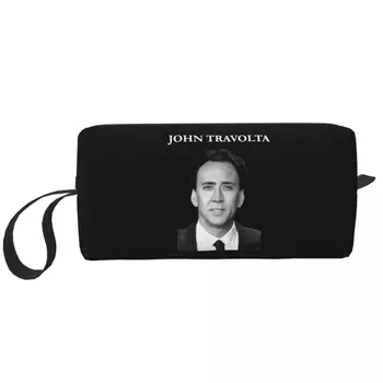 Косметичка Nicolas Cage John Travolta Face Off, женские косметички, дорожные сумки для ежедневных туалетных принадлежностей, органайзер, Мерч  5