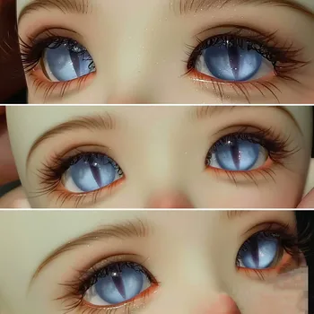Красивые 14 мм-7 кукольных глаз BJD, имитация стеклянных глазных яблок со Змеиным зрачком и кошачьим зрачком, 1 пара  5