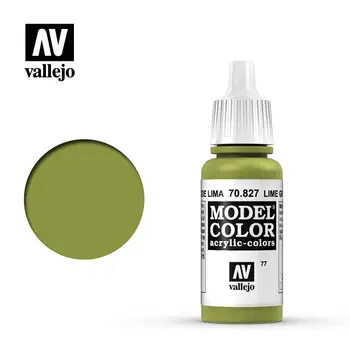 Краска Vallejo Акриловая модель, окрашенная в испанский цвет AV 70827 077 лайм зеленый лайм, экологически чистая ручная роспись на водной основе, 17 мл  5