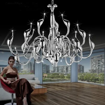 Креативный подвесной светильник с лебедем, свеча, декоративная лампа в скандинавском стиле для ресторана, гостиной, спальни, светодиодная люстра для внутреннего освещения  5