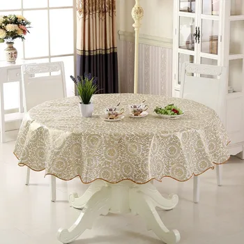 Круглая скатерть Художественное Домашнее кружево, Европейская скатерть, покрытие для обеденного стола, вышитый цветок, тканевый коврик, пылезащитный чехол  5
