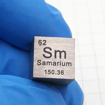 Кубики Самария с металлическими элементами размером 10 мм Коллекция Периодической таблицы Менделеева высокой чистоты 1 см  2