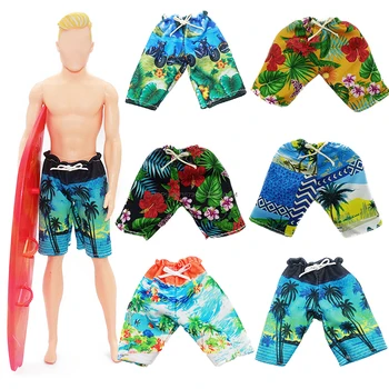 Кукольная одежда для 30-сантиметровых кукол, модные повседневные пляжные брюки, шорты, плавательные кольца на шлепанцах, аксессуары для кукол  0