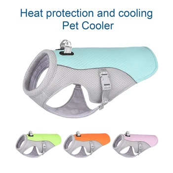 Летний охлаждающий жилет для собак, шлейка, Светоотражающая быстросъемная одежда для домашних животных, классная куртка для маленьких средних больших собак, аксессуары для собак  5