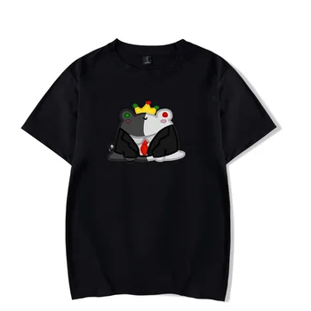 Летняя футболка ranboo с милой лягушкой в стиле харадзюку с принтом 2022 года, хлопковая мужская /женская летняя футболка  5