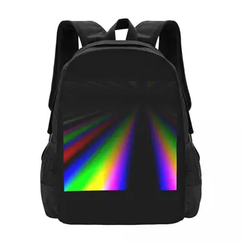 Лучи RGB-света, проникающие вдаль, темный рюкзак для совместной работы, Большая емкость, симпатичная складная 3D печать  5