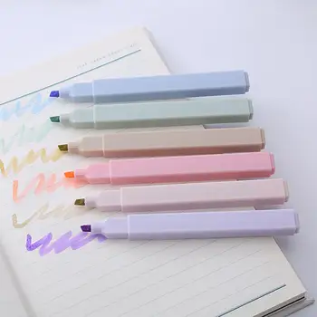 Маркер-хайлайтер с нескользящей ручкой, быстросохнущая флуоресцентная ручка, 6-цветная флуоресцентная ручка для рисования граффити маркером своими руками  5