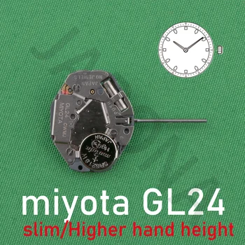 Механизм GL24, японский механизм MIYOTA GL24, тонкий механизм, увеличенная высота стрелки позволяет создавать дизайн, использующий глубину циферблата.  3