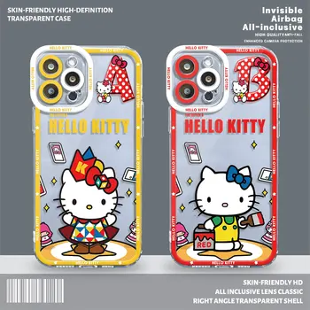 Милый Кавайный чехол Sanrio Hello Kitty для Samsung Galaxy A22 A23 A53 A12 A72 5G A32 A52s A52 A42 A33 A21s A13 A73, чехол  5