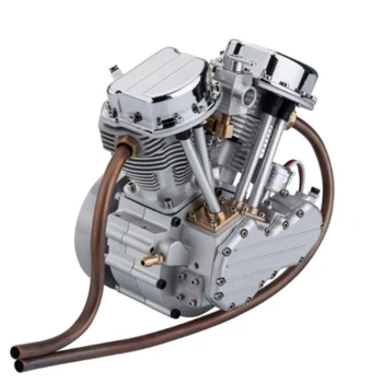 Мини-бензиновый двигатель CISON FG-VT9 V2 9cc V-образный Двухмоторный Четырехтактный мотоцикл с воздушным охлаждением RC Бензиновый двигатель  3
