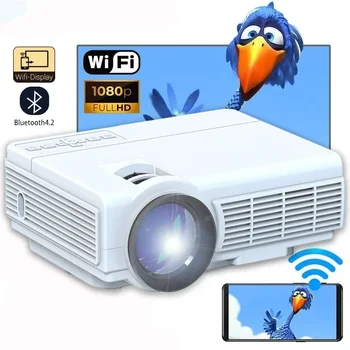 Мини Портативный проектор WIFI Sync HD 1080P Bluetooth проектор Movie LED Video Cinema Projector Новинка 2024 года  5