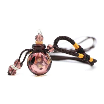 Мини-пустое ожерелье из-под эфирного масла, Стеклянный флакон для духов ручной работы, Кулон, ожерелье, Красочный Аксессуар для косметических контейнеров  5