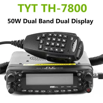 Мобильное Автомобильное радио TYT TH-7800 Мощностью 50 Вт, Двухдиапазонный Любительский FM-Трансивер, Ретранслятор, Станция Беспроводной связи TH7800 Walkie Talkie  0