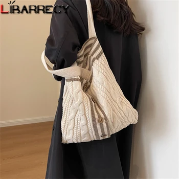 Модная тканая дизайнерская женская сумка через плечо с панелями, женская сумка-тоут 2023, Новая женская сумка большой емкости Bolsos De Mujer Sac  4