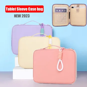 Модная цветная сумка Macarons для Samsung Tab A16 Plus A9 Lite, 10,1-дюймовая сумка для планшета с ремешком для рук  4
