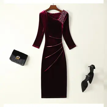 Модное приталенное платье средней длины в корейском стиле, весна и осень, Новая элегантная прямая юбка-труба в китайском стиле с поясом  0