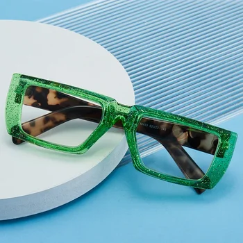 Модные женские очки в квадратной прозрачной оправе с защитой от Blu-Ray, ретро-оптические компьютерные очки, блокирующие синий свет, очки  5