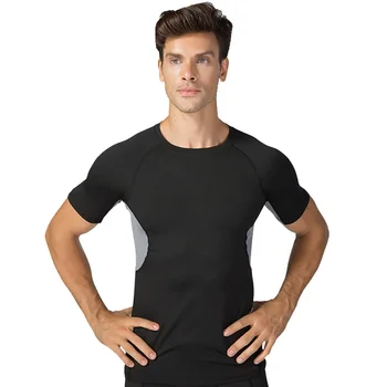 Мужская компрессионная футболка Dry Fit из дышащей сетчатой ткани, спортивная футболка, одежда для занятий в тренажерном зале, рубашка для тренировок по бодибилдингу  4