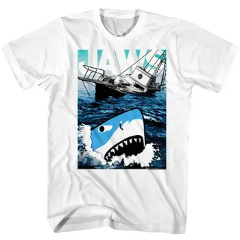 Мужская футболка с мультяшной атакой акулы 