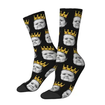 Мужские носки для экипажа с короной Хасбуллы Магомедова, унисекс, забавные носки для платья с 3D-принтом  5